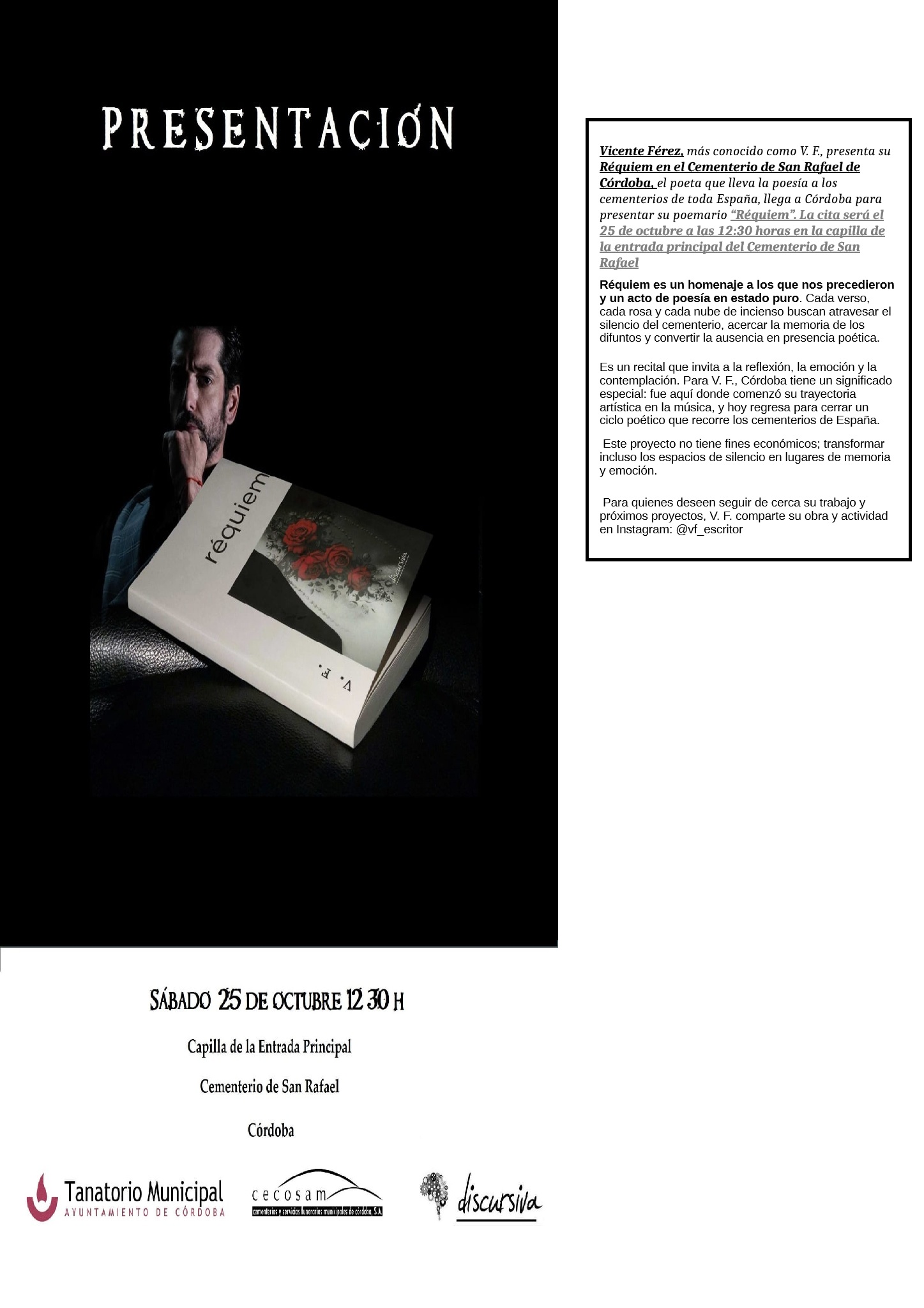 Presentación  Poemario Requiem de Vicente Ferez n